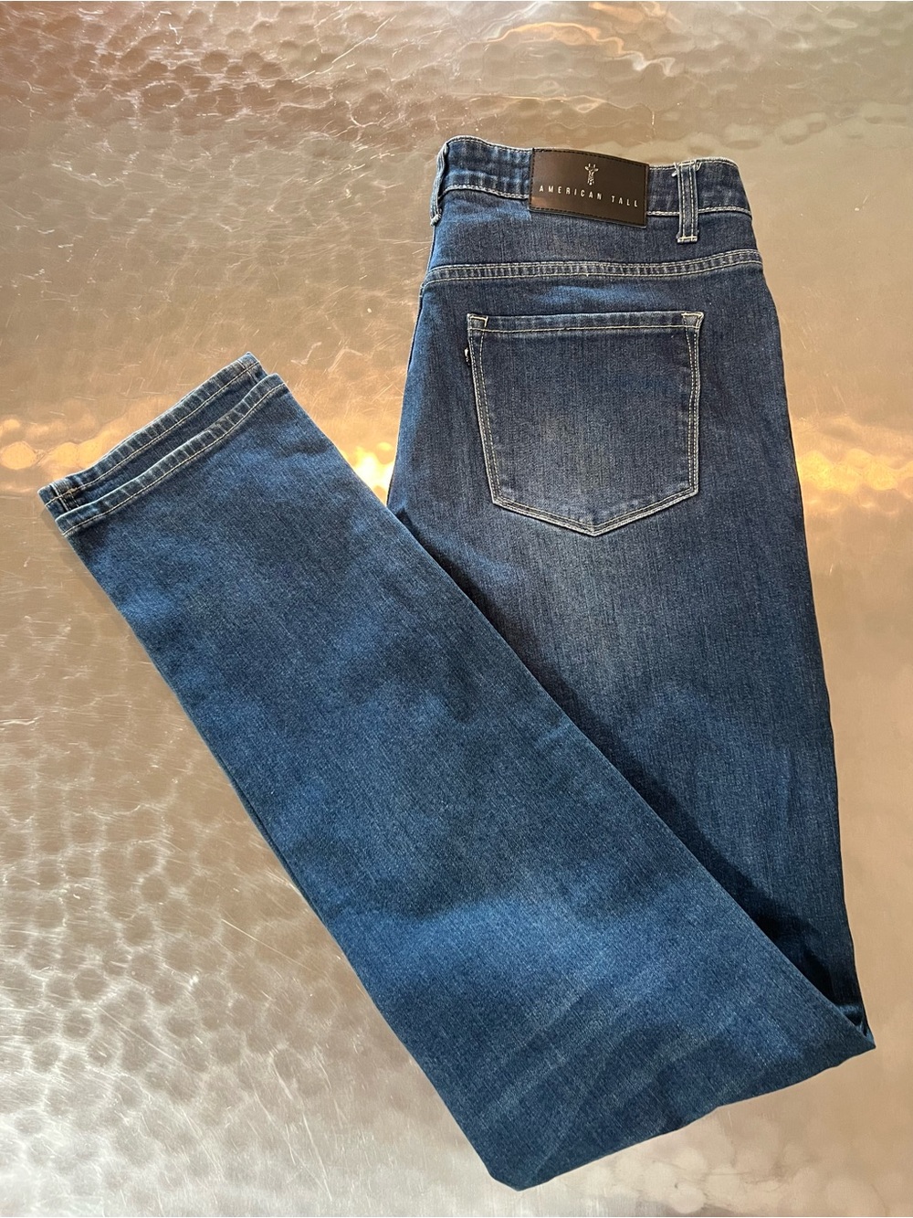 American Tall Mens Denim Blue Jeans Size 38x38 Medium Dark Wash